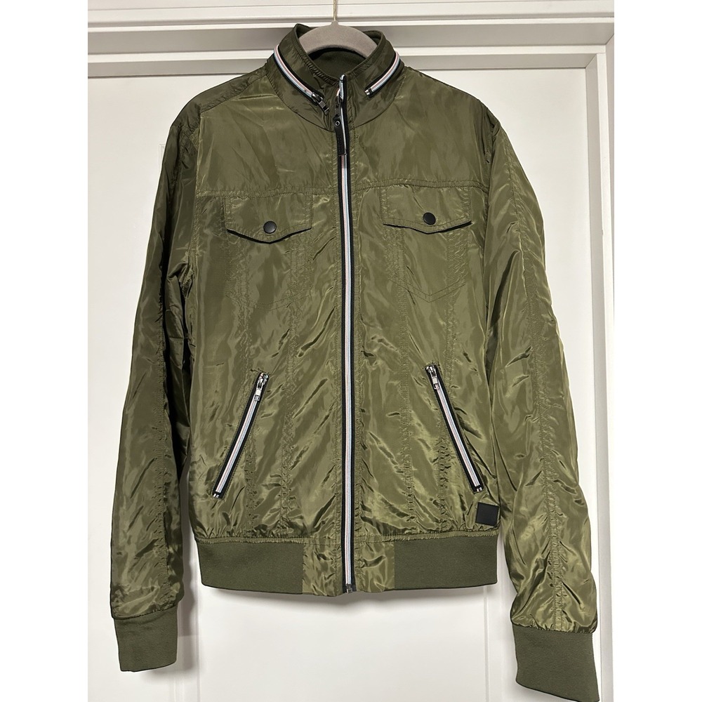 !Solid Denmark, Men's Green Bomber Full Zip Jacket, Green, Size Small